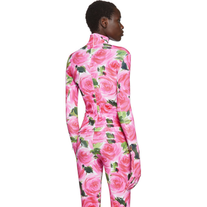 Richard Quinn Pink Floral Turtleneck
