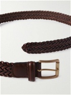 Anderson's - Woven Leather Belt - Brown