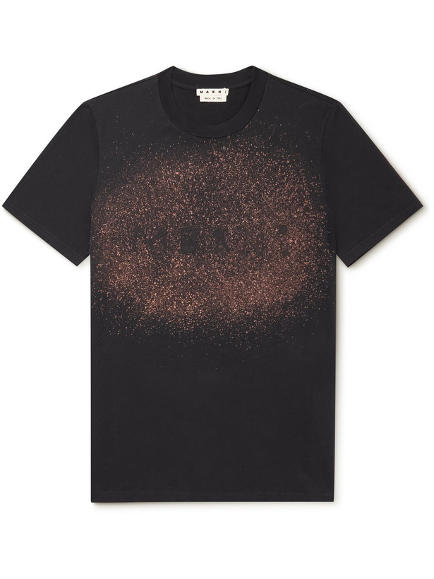 Photo: Marni - Logo-Print Cotton-Jersey T-Shirt - Black