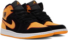 Nike Jordan Black & Orange Air Jordan 1 Mid SE Sneakers