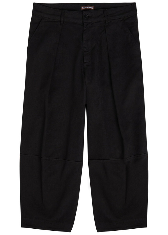 Photo: Ymc Deadbeat Wide-leg Stretch-cotton Trousers Black