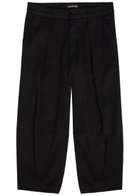 Ymc Deadbeat Wide-leg Stretch-cotton Trousers Black