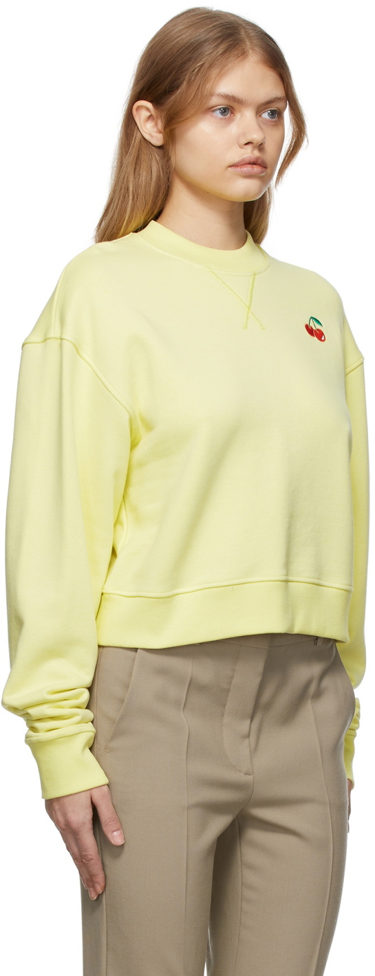 Sportmax Yellow Stretch Cotton Sweatshirt