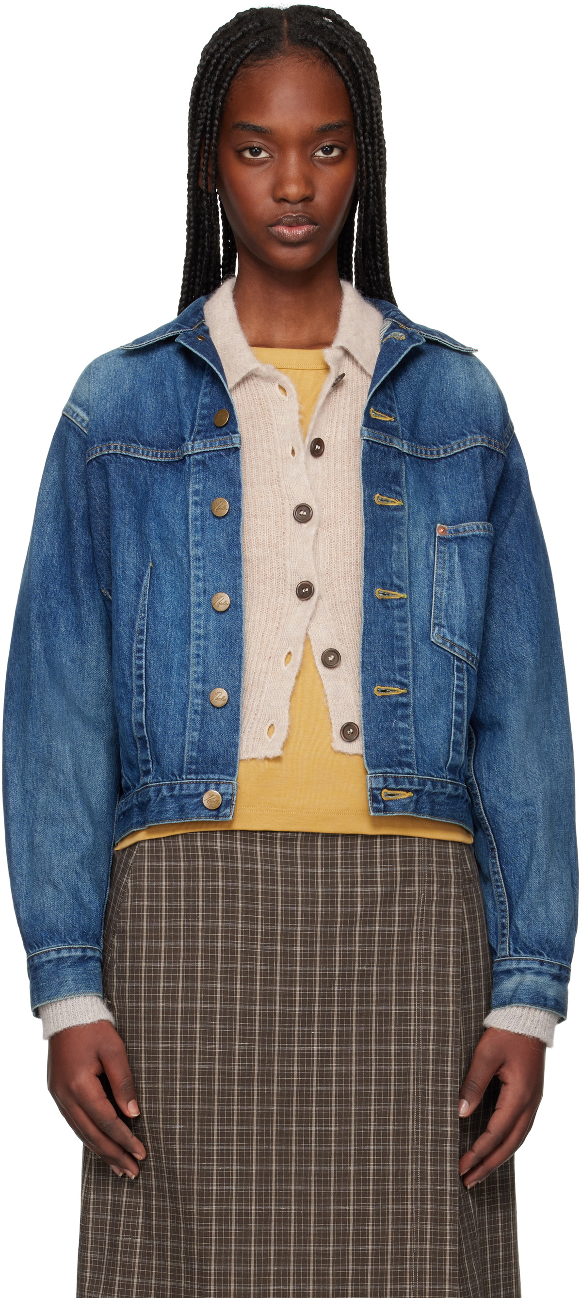 Needles Short Coverall/インディゴショートデニムジャケット Needles/ニードルズ Short Coverall-10oz Denim / Python
