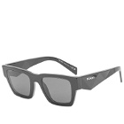 Prada Eyewear Men's PR A06S Sunglasses in Black/Dark Grey