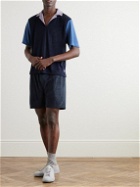 Paul Smith - Towelling Lounge Colour-Block Terry Drawstring Shorts - Blue