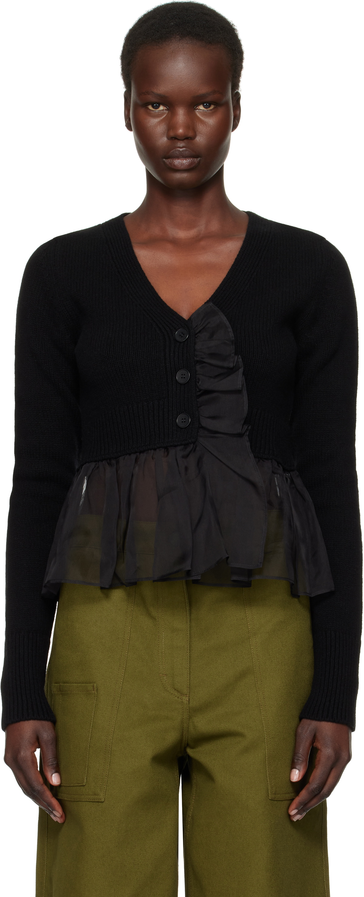 Cecilie Bahnsen Black Jacqueline Cardigan Cecilie Bahnsen