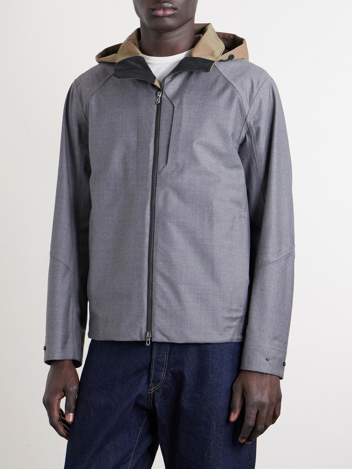 SEASE - Summer Balma Virgin Wool Hooded Jacket - Gray