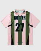 Reebok REVERSE SOCCER TEE STRIPED green/pink Mens Shortsleefe