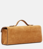 Savette Symmetry Slim Medium suede top-handle bag