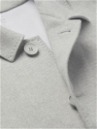 Etro - Appliquéd Brushed Virgin Wool-Twill Coat - Gray