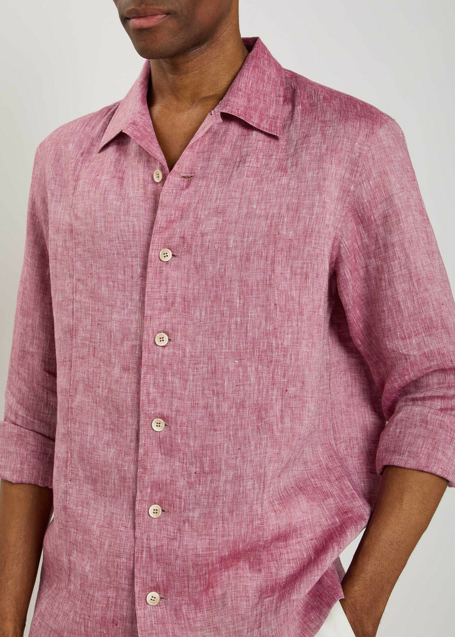 Brunello Cucinelli Linen Shirt Red Brunello Cucinelli