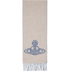 Vivienne Westwood Blue Double Face Scarf