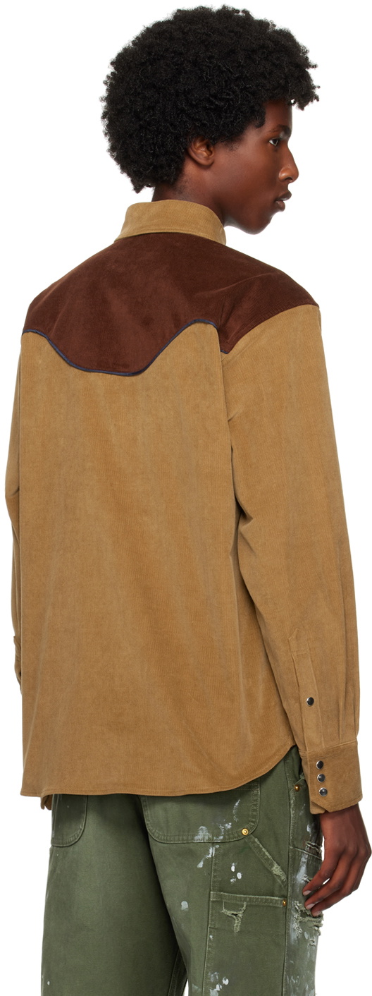 kolor Tan & Brown Western Shirt