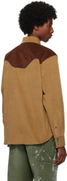 kolor Tan & Brown Western Shirt