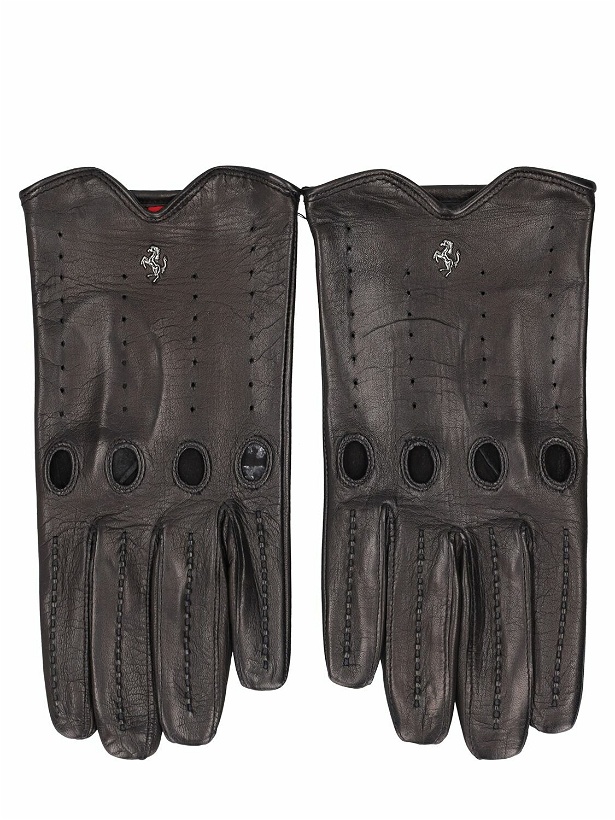 Photo: FERRARI - Logo Leather Heritage Gloves