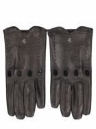 FERRARI - Logo Leather Heritage Gloves