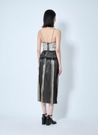 Maison Margiela Contrast Panel Silk Midi Dress
