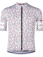 CAFE DU CYCLISTE - Floriane Floral-Print Mesh-Trimmed Cycling Jersey - White - XS