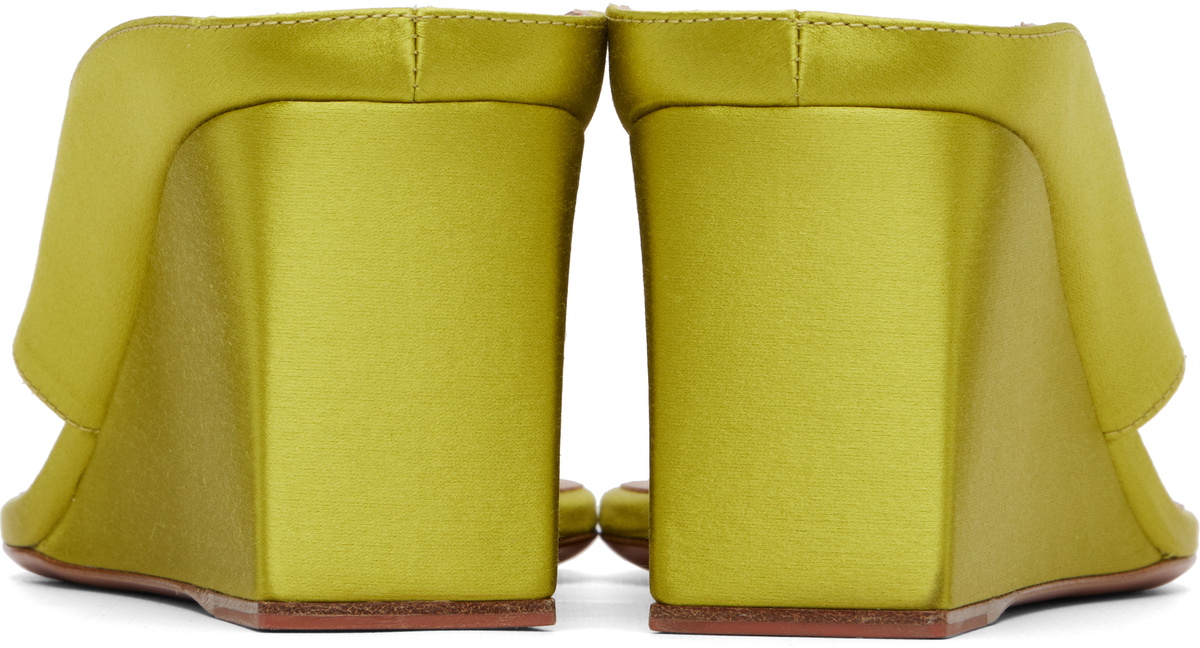 ALAÏA Green Cube Thong Mule Sandals