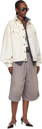 WILLY CHAVARRIA Off-White Chachi Denim Trucker Jacket
