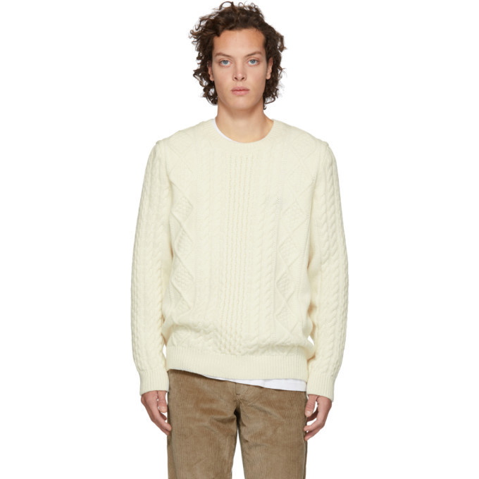 Photo: Norse Projects Off-White Arild Cable Knit Sweater