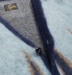 Needles - Intarsia Mohair-Blend Cardigan - Blue