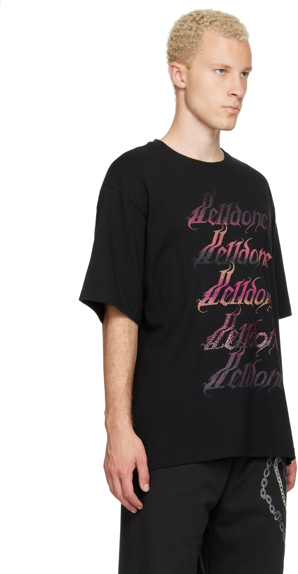 We11done Black Gradient Logo T-shirt