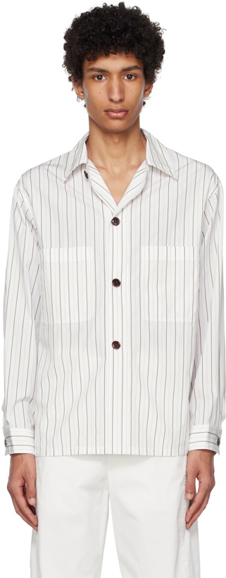 Photo: LEMAIRE White Striped Shirt
