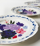 Bitossi Set of 4 floral porcelain dinner plates