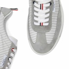 Thom Browne Men's Seersucker Tech Sneakers in Medium Grey