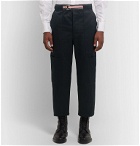 Thom Browne - Belted Cotton-Twill Cargo Trousers - Blue