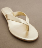 Christian Louboutin Miss Z metallic leather thong sandals