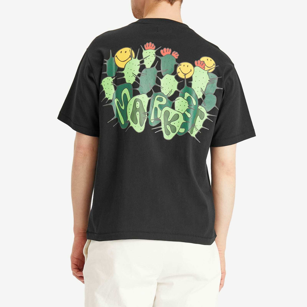MARKET Men's Smiley Cactus T-Shirt in Black