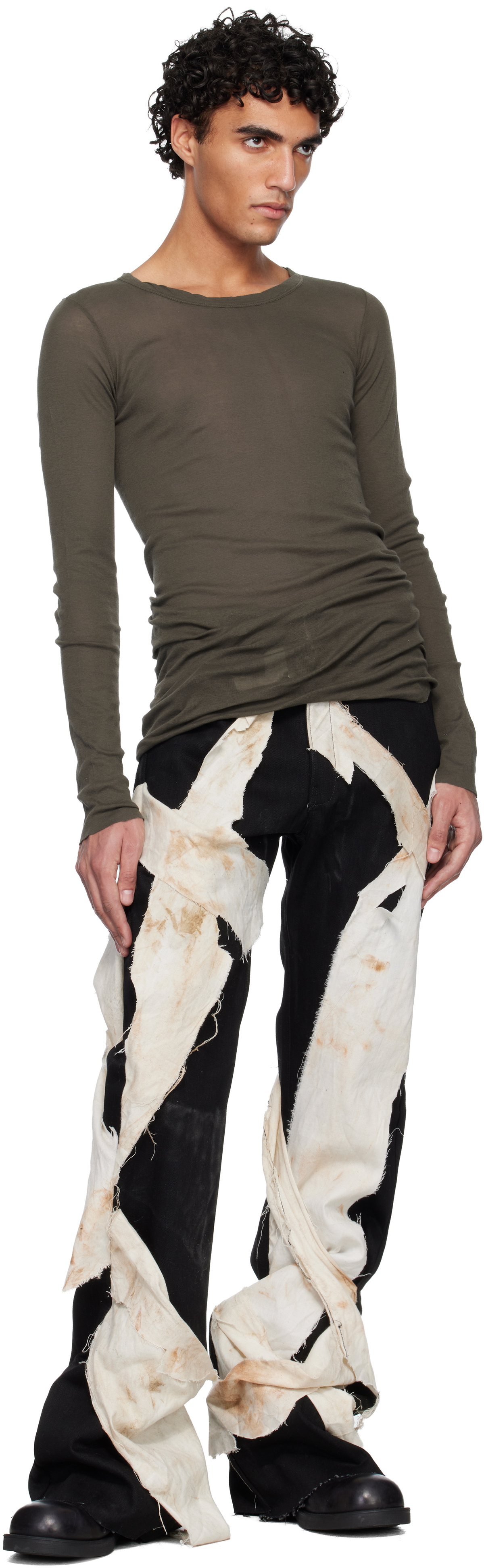 Swampgod Black Cutout Trousers