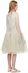 Molly Goddard Off-White Raquel Midi Dress