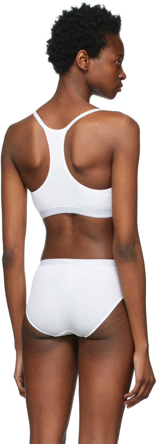 Calvin Klein Underwear White Ribbed Unlined Pure Bralette
