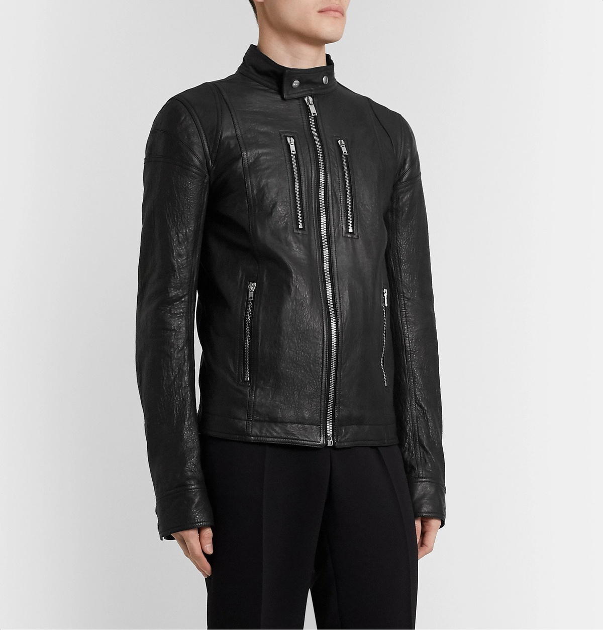 Rick Owens - Ies Leather Jacket - Black Rick Owens