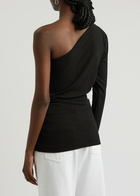 Day Birger ET Mikkelsen Paris One-shoulder Stretch-jersey top Black