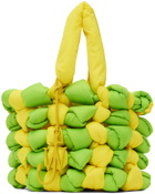 JW Anderson Green & Yellow Medium Knotted Tote