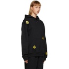 Perks and Mini SSENSE Exclusive Black and Yellow Embroidered Hoodie
