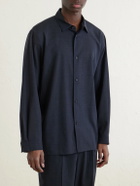ATON - Wool-Gauze Shirt - Blue