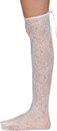 AMBUSH White Lace Ribbon Socks