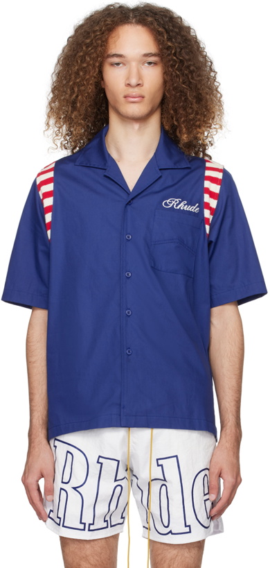 Photo: Rhude Blue 'American Spirit' Shirt