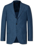 MP Massimo Piombo - Andy Unstructured Linen Suit Jacket - Blue