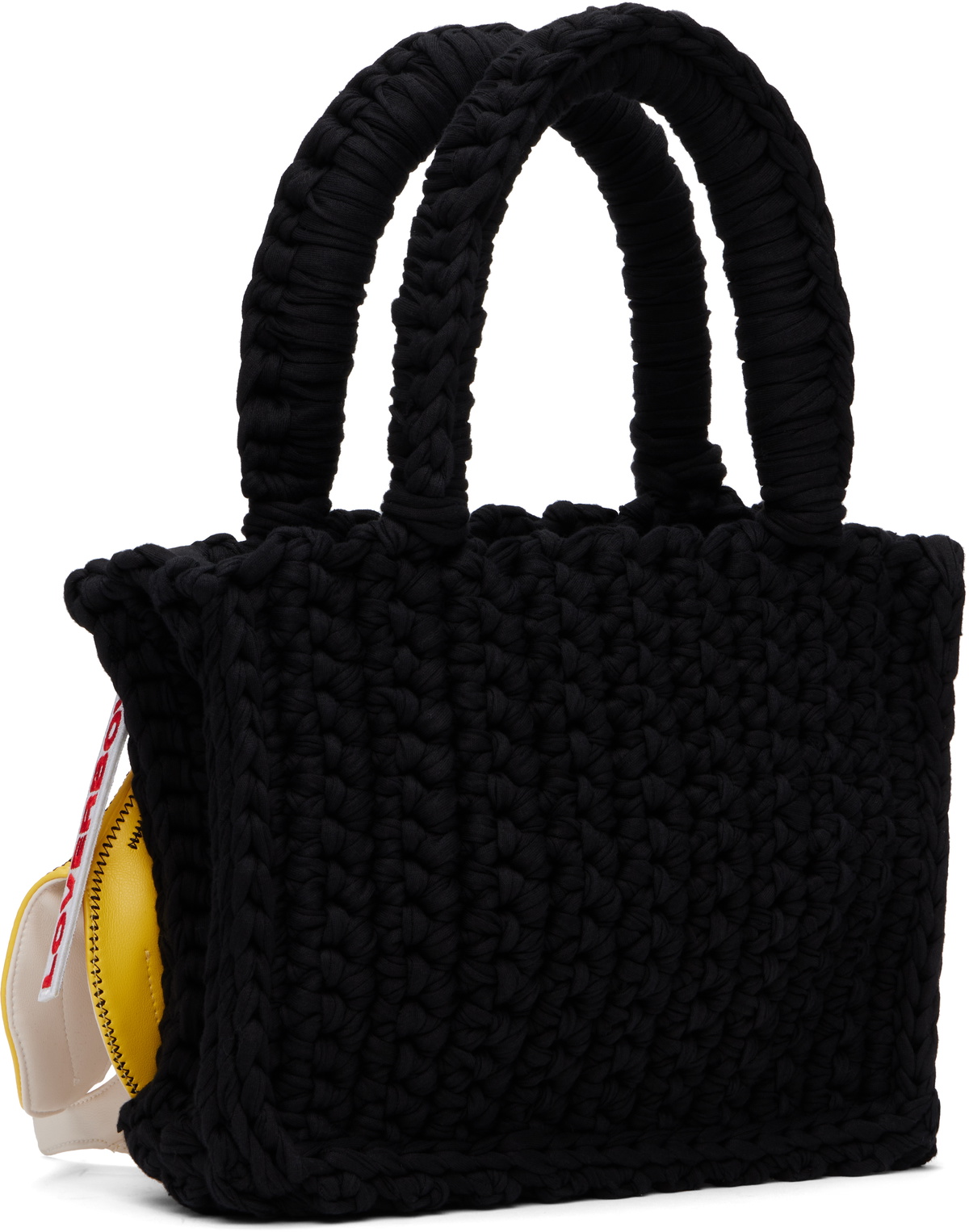 CHARLES JEFFREY LOVERBOY ブラック Knitted Bucketトートバッグ Black Knitted Bucket Tote by Charles Jeffrey LOVERBOY on Sale