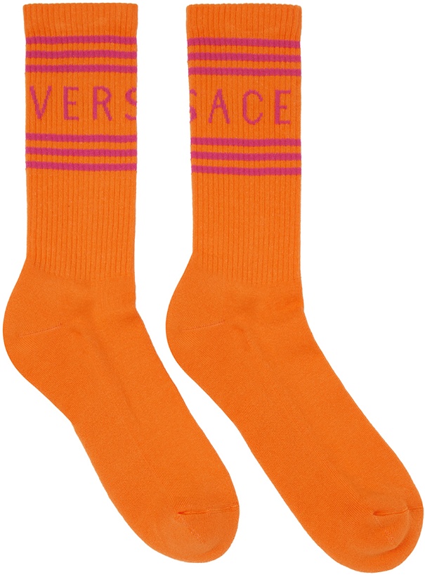 Photo: Versace Orange Athletic Socks