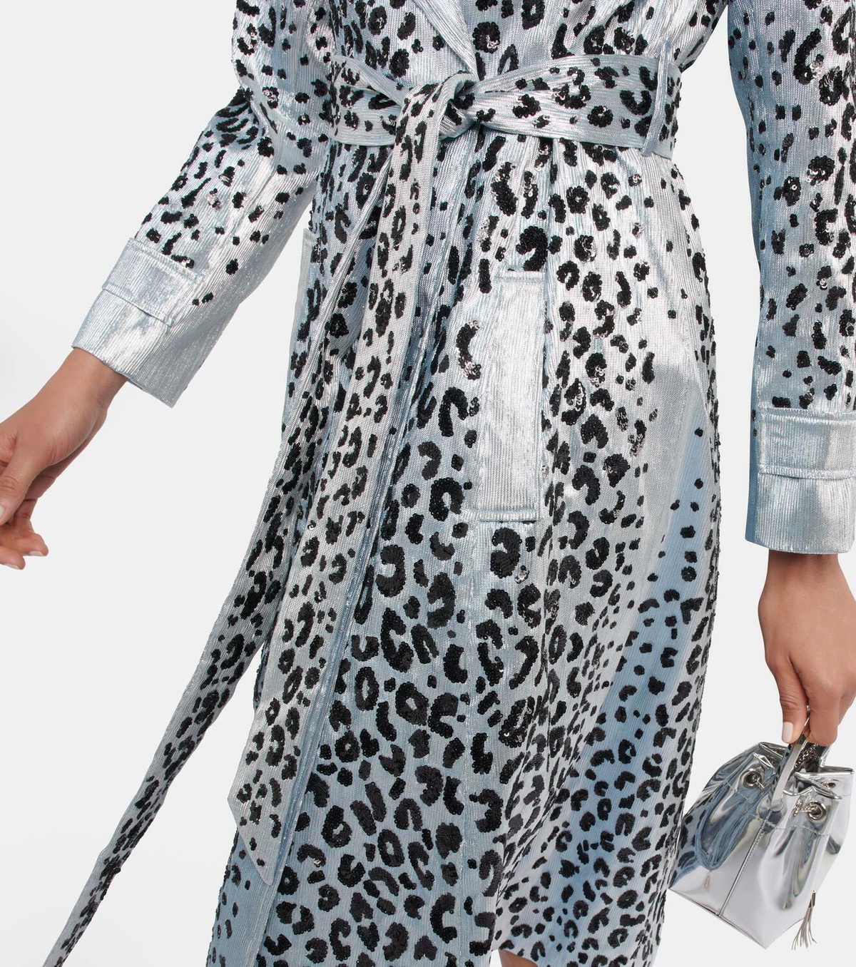 Miss Sohee Leopard-print trench coat