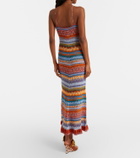Etro Crochet striped cotton maxi dress