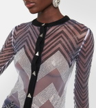 Missoni Zig-zag crystal-embellished cardigan